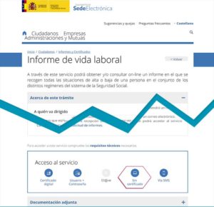 Como se solicita la vida laboral por internet